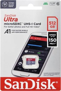 Карта пам'яті SanDisk Ultra UHS-I A1 Micro SDXC 512GB (SDSQUAC-512G-GN6MN)