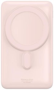 Батарея універсальна Baseus Magnetic Bracket Wireless Fast Charge 10000mAh 20W Pink (PPCX000204)