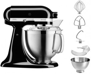 Планетарний міксер KitchenAid Mixer tilt-head 4.8L Artisan Premium 5KSM185PS Onyx Black (5KSM185PSEOB)