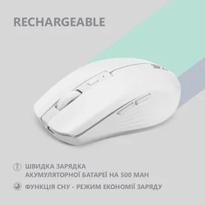 Фото: Миша 2E MF270 Silent Rechargeable WL White (2E-MF270WWH) № 6 | KTC