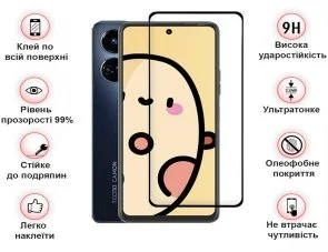 Фото: Захисне скло BeCover for Tecno Camon 19 Neo CH6i - Black (708168) № 3 | KTC