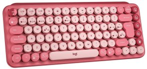 Клавіатура компактна Logitech Pop Wireless Heartbreaker Rose (920-010737)