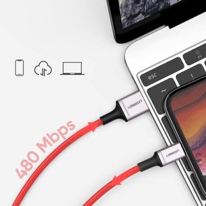 USB кабелі та розгалужувачі UGREEN US293 MFi AM / Lightning 1m Red {80635}