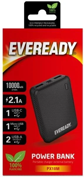 Фото: Батарея універсальна Eveready PX10M 10000mAh Black № 4 | KTC