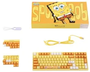 Фото: Клавіатура Akko 3098S Sponge Bob 98Key CS Starfish RGB ENG/UKR Yellow (6925758613897) № 11 | KTC