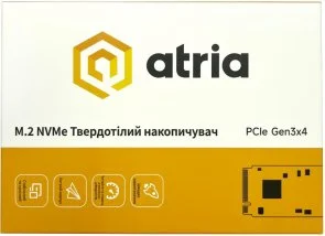 Фото: SSD-накопичувач Atria X500S PCIe 3.0 x4 NVMe 256GB (ATNVMX500S/256) № 3 | KTC