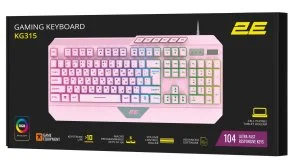 Фото: Клавіатура 2E Gaming KG315 RGB ENG/UKR USB Pink (2E-KG315UPK) № 8 | KTC