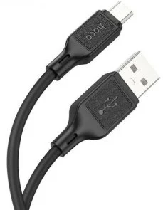 Фото: Кабель Hoco X90 Cool Silicone 2.4A AM / MicroUSB 1m Black (6931474788429) № 2 | KTC