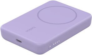 Батарея універсальна Belkin BoostCharge Magnetic Wireless 5000mAh 10W/7.5W Lavander Purple (BPD004qcPU)