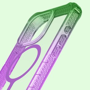 Чохол iTSkins for iPhone 15 Pro Supreme R Prism with MagSafe Light green and light purple (AP5X-SUPMA-LGLP)