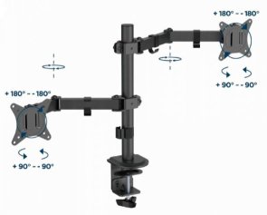 Кронштейн Gembird MA-D2-03 Black