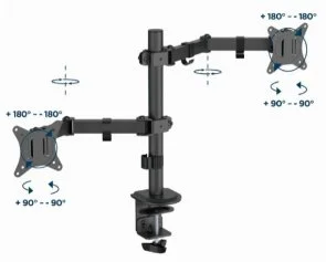 Фото: Кронштейн Gembird MA-D2-03 Black № 3 | KTC