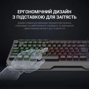 Фото: Клавіатура GamePro GK550 USB Black № 7 | KTC