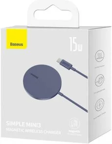 Фото: Бездротовий зарядний пристрій Baseus Simple Mini3 Magnetic Wireless Charger 15W Purple (CCJJ040205) № 6 | KTC