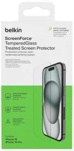 Фото: Захисне скло Belkin for Apple iPhone 15/14 Pro - TemperedGlass Screen Protection (OVA135ZZ) № 2 | KTC