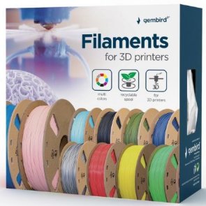 Філамент Gembird PLA Plus1 kg 1.75mm Silver (3DP-PLA+1.75-02-S)