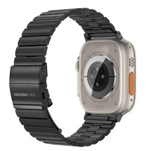 Фото: Ремінець AMAZINGthing for Apple Watch 49/45/44/42mm - Titan Steel Band Black (TSE49BK) № 2 | KTC