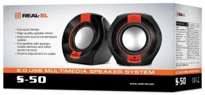 Фото: Колонки Real-EL S-50 Black/Red (EL121100008) № 7 | KTC