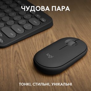 Комплект клавіатура+миша Logitech Pebble 2 Combo for Mac US International Tonal Graphite (920-012244)