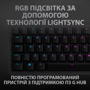 Клавіатура Logitech G512 Carbon Lightsync RGB Mechanical US GX Blue Black (920-008946)