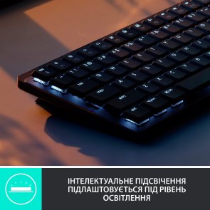 Клавіатура компактна Logitech MX Mechanical Mini Wireless Illuminated Performance US International Graphite (920-010780)