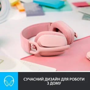 Фото: Гарнітура Logitech Zone Vibe 100 Rose (981-001224) № 13 | KTC