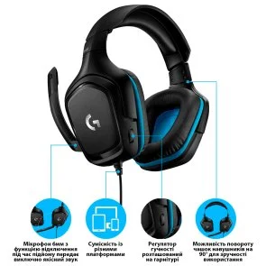 Фото: Гарнітура Logitech G432 (L981-000770) № 6 | KTC