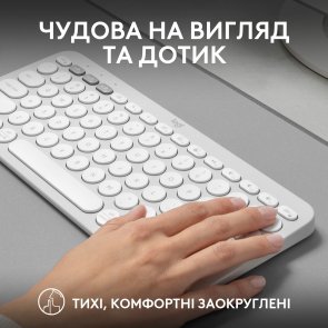 Клавіатура компактна Logitech Pebble Keys 2 K380s US International Tonal White (920-011852)