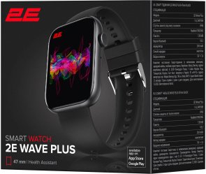 Смарт годинник 2E Wave Plus 47mm Black (2E-CWW12BK)