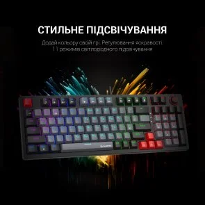 Фото: Клавіатура GamePro MK120R Red Switch USB Black № 6 | KTC