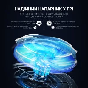 Фото: Підставка для ноутбука GamePro CP1450 Black № 15 | KTC