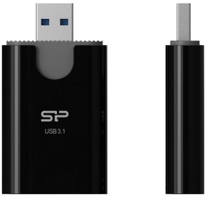 Кардрідер Silicon Power Combo SD/MicroSD Black (SPU3AT3REDEL300K)