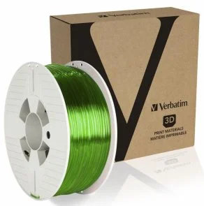 Фото: Пластик (філамент) для 3D друку Verbatim 3D PET-G Filament 2.85mm/1kg Green Transparent (55065) № 2 | KTC