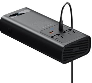 Інвертор автомобільний Baseus Super Si Inverter 500W (220V CN/EU) Black (CGNB000101)