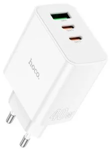Фото: Зарядний пристрій Hoco C126A Pure 40W White (6931474798725) № 2 | KTC