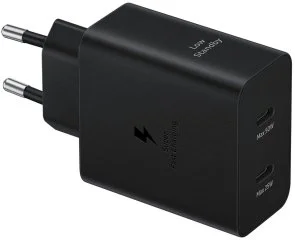 Фото: Зарядний пристрій Samsung Duo EP-T5020XBEGEU PD 50W Black with Type-C/Type-C № 2 | KTC
