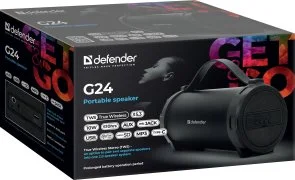Фото: Портативна колонка Defender G24 Black (65124) № 3 | KTC