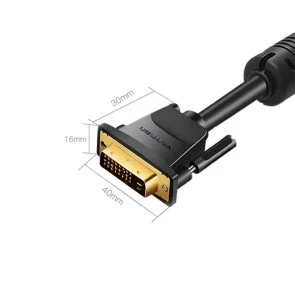 Фото: Кабель Vention Dual Linik DVI 24 / DVI 24 1.5m Black (EAABG) № 3 | KTC