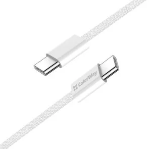 Фото: Кабель ColorWay 3A 60W Type-C / Type-C 1m Gray (CW-CBPDCC061-GR) № 4 | KTC
