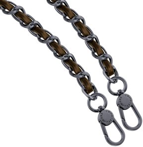 Ремінець для смартфону ArmorStandart Chain link Aged Ruthenium with Brown Leather (ARM77036)