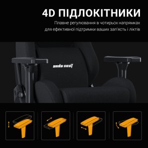 Крісло Anda Seat Kaiser 2 Pro Size XL Grey Linen Fabric (AD12YXL-17-G-F-G01)
