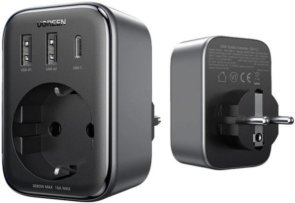 Зарядний пристрій UGREEN CD314 Outlet Extender GaN 30W Gray (90613)