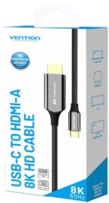 Кабель Vention 8K Type-C / HDMI 1.8m Black (CRCBAC)
