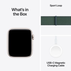 Смарт годинник Apple Watch Series SE 2 2024 GPS 40mm Starlight Aluminium Case with Lake Green Sport Loop (MXEH3)