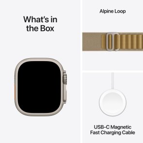 Смарт годинник Apple Watch Ultra 2 2024 49mm Natural Titanium Case with Tan Alpine Loop - S (MX4E3)