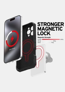 for iPhone 16 Pro - FORCE R CARBON W with MagSafe Black