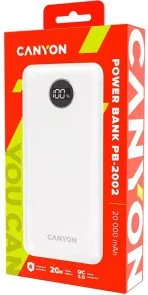Фото: Батарея універсальна Canyon PB-2002 20000mAh 20W White (CNE-CPB2002W) № 5 | KTC