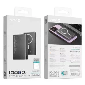 Фото: Батарея універсальна Veron Q22 magnetic fast 10000mAh 22.5W Black № 5 | KTC