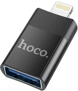 Фото: Перехідник Hoco UA17 Lightning / USB-A Black № 2 | KTC