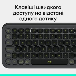 Клавіатура компактна Logitech Pop Icon Keys Wireless Graphite/Green (920-013157)